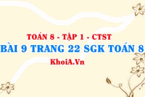 Bài 9 trang 22 SGK Toán 8 Tập 1 Chân trời sáng tạo